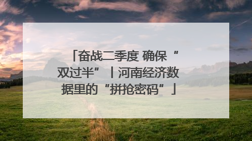 奋战二季度 确保“双过半”丨河南经济数据里的“拼抢密码”