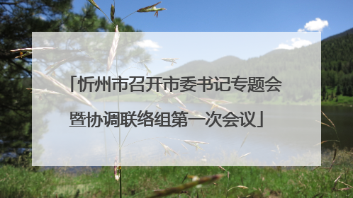 忻州市召开市委书记专题会暨协调联络组第一次会议