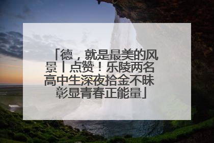 德，就是最美的风景丨点赞！乐陵两名高中生深夜拾金不昧 彰显青春正能量