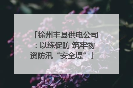 徐州丰县供电公司：以练促防 筑牢物资防汛“安全堤”