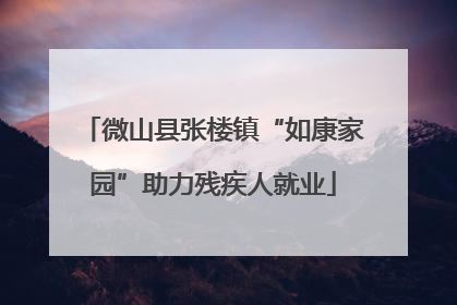 微山县张楼镇“如康家园”助力残疾人就业