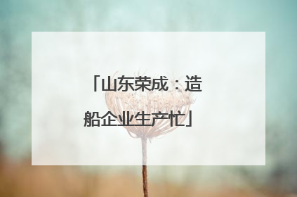 山东荣成：造船企业生产忙