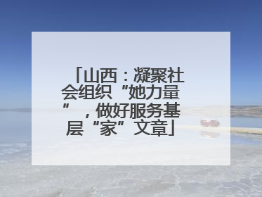 山西：凝聚社会组织“她力量”，做好服务基层“家”文章