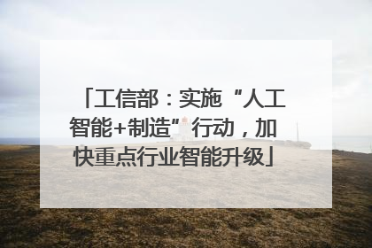 工信部：实施“人工智能+制造”行动，加快重点行业智能升级