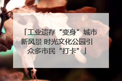 工业遗存“变身”城市新风景 时光文化公园引众多市民“打卡”