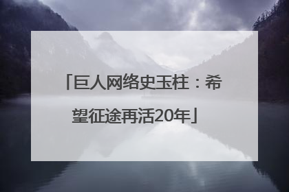 巨人网络史玉柱：希望征途再活20年