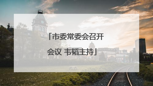 市委常委会召开会议 韦韬主持