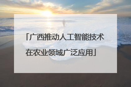 广西推动人工智能技术在农业领域广泛应用