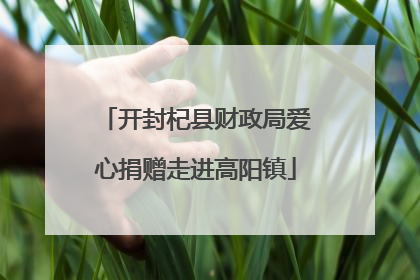 开封杞县财政局爱心捐赠走进高阳镇