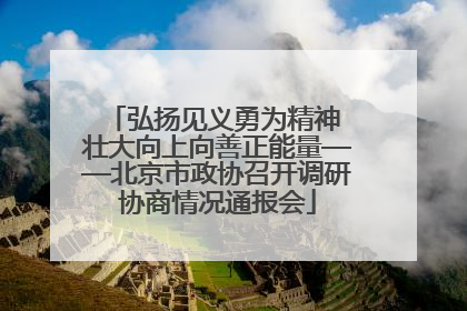 弘扬见义勇为精神 壮大向上向善正能量——北京市政协召开调研协商情况通报会