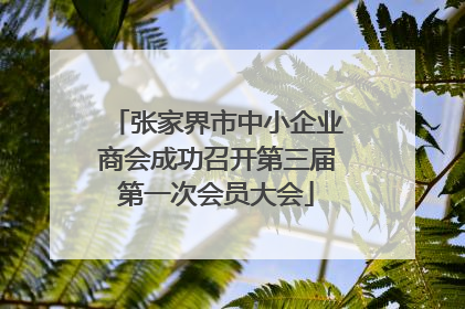张家界市中小企业商会成功召开第三届第一次会员大会