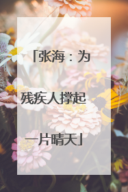 张海：为残疾人撑起一片晴天