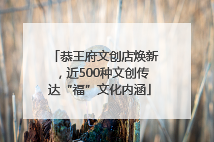 恭王府文创店焕新，近500种文创传达“福”文化内涵