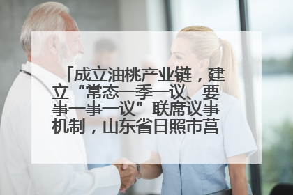 成立油桃产业链，建立“常态一季一议、要事一事一议”联席议事机制，山东省日照市莒县果庄镇——13个党小组“全周期”育果