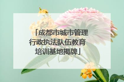 成都市城市管理行政执法队伍教育培训基地揭牌