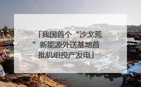 我国首个“沙戈荒”新能源外送基地首批机组投产发电