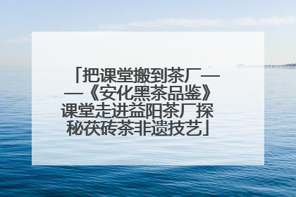 把课堂搬到茶厂——《安化黑茶品鉴》课堂走进益阳茶厂探秘茯砖茶非遗技艺