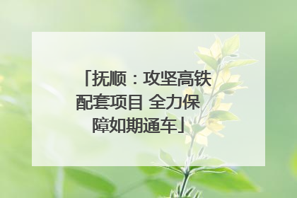 抚顺：攻坚高铁配套项目 全力保障如期通车