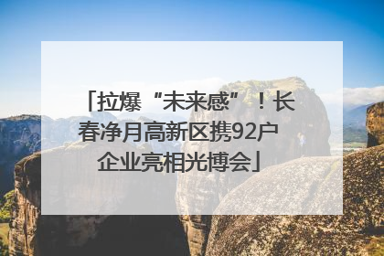 拉爆“未来感”！长春净月高新区携92户企业亮相光博会