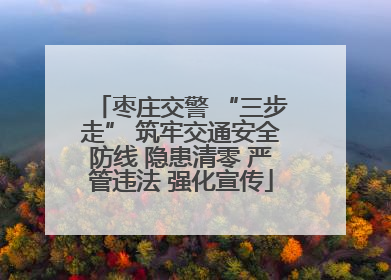 枣庄交警 “三步走” 筑牢交通安全防线 隐患清零 严管违法 强化宣传