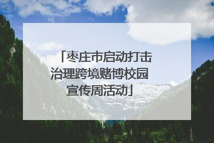 枣庄市启动打击治理跨境赌博校园宣传周活动
