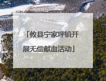 攸县宁家坪镇开展无偿献血活动