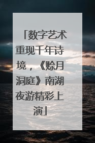 数字艺术重现千年诗境，《赊月洞庭》南湖夜游精彩上演