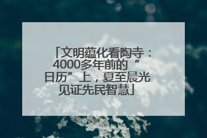 文明蕴化看陶寺：4000多年前的“日历”上，夏至晨光见证先民智慧