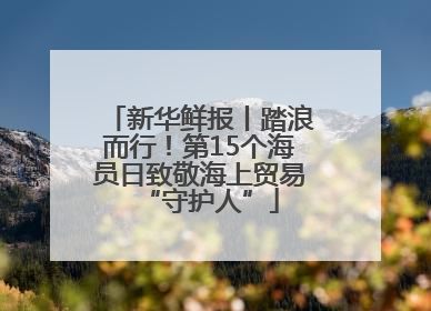 新华鲜报丨踏浪而行！第15个海员日致敬海上贸易“守护人”