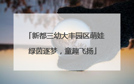 新都三幼大丰园区萌娃绿茵逐梦，童趣飞扬