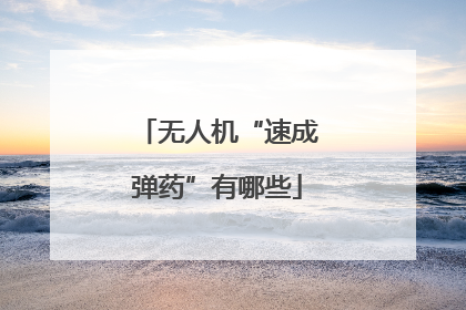 无人机“速成弹药”有哪些