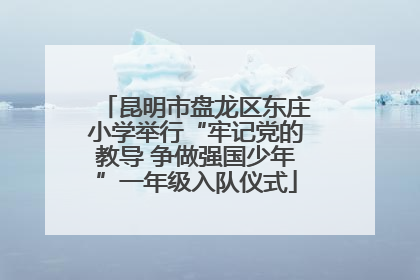 昆明市盘龙区东庄小学举行“牢记党的教导 争做强国少年”一年级入队仪式