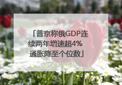 普京称俄GDP连续两年增速超4% 通胀降至个位数