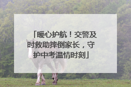 暖心护航！交警及时救助摔倒家长，守护中考温情时刻