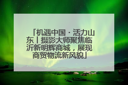机遇中国・活力山东丨摄影大师聚焦临沂新明辉商城，展现商贸物流新风貌