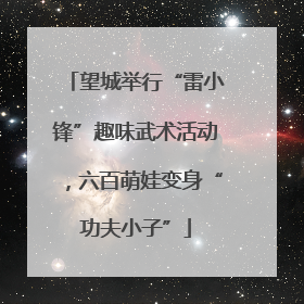 望城举行“雷小锋”趣味武术活动，六百萌娃变身“功夫小子”