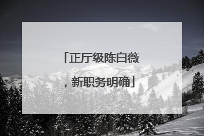 正厅级陈白薇，新职务明确
