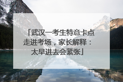 武汉一考生特意卡点走进考场，家长解释：太早进去会紧张