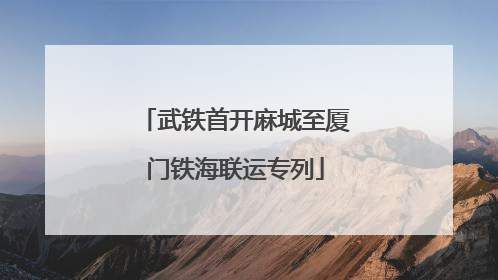 武铁首开麻城至厦门铁海联运专列