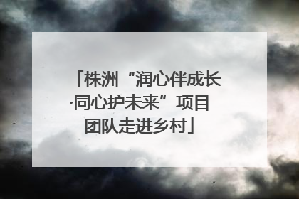 株洲“润心伴成长·同心护未来”项目团队走进乡村