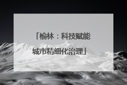 榆林：科技赋能城市精细化治理