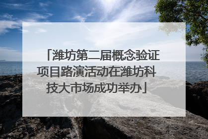 潍坊第二届概念验证项目路演活动在潍坊科技大市场成功举办
