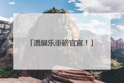潘展乐重磅官宣！