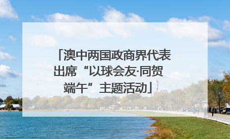 澳中两国政商界代表出席“以球会友·同贺端午”主题活动