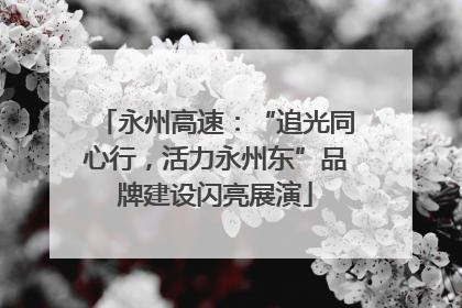 永州高速：“追光同心行，活力永州东”品牌建设闪亮展演