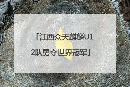 江西众天麒麟U12队勇夺世界冠军