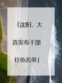 沈阳、大连发布干部任免名单