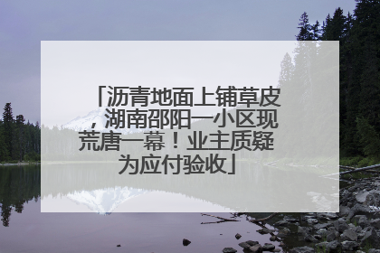 沥青地面上铺草皮，湖南邵阳一小区现荒唐一幕！业主质疑为应付验收