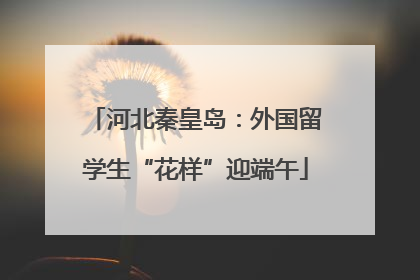 河北秦皇岛：外国留学生“花样”迎端午