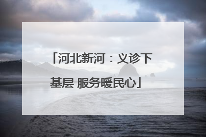 河北新河：义诊下基层 服务暖民心